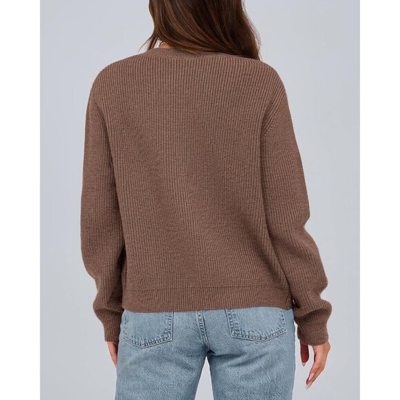 Women’s Bow Cardigan Sweater Cotton Blend Open Front Long Sleeve Small - Picture 4 of 8